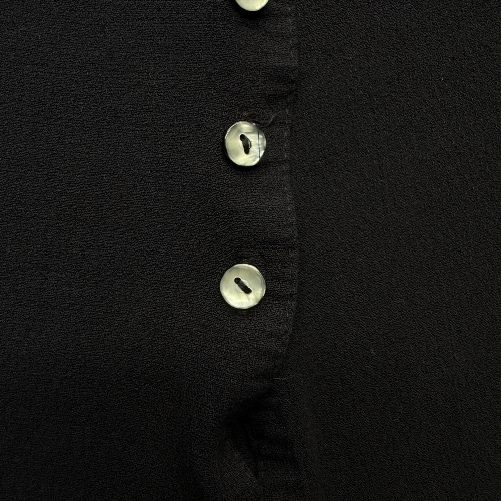 Jay Peters Button Front Sleeveless Blouse Women L Black - Picture 5 of 13